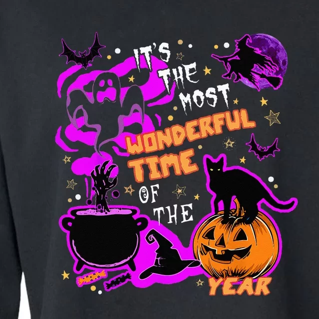 Its The Most Wonderful Time Of The Year Halloween Cropped Pullover Crew