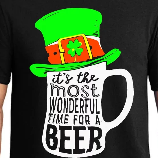 It's The Most Wonderful Time For A Beer Hat St.Patrick's Day Pajama Set