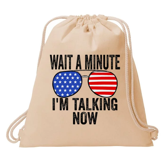 IM Talking Now Does It Sound Familiar Trump Drawstring Bag