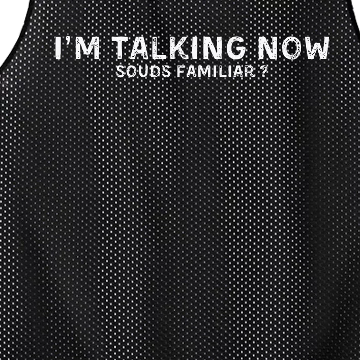 IM Talking Now Sounds Familiar Trump Kamala Harris Debate Mesh Reversible Basketball Jersey Tank