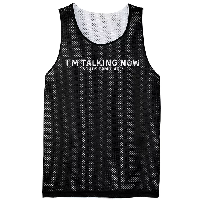 IM Talking Now Sounds Familiar Trump Kamala Harris Debate Mesh Reversible Basketball Jersey Tank