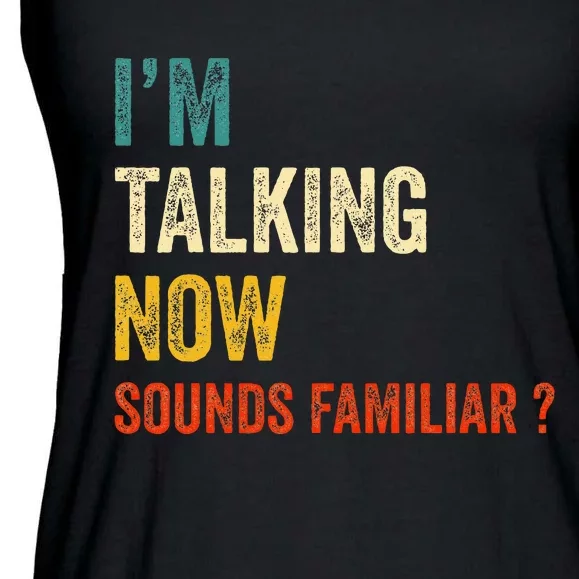 IM Talking Now Trump Kamala Harris Debate 2024 Ladies Essential Flowy Tank