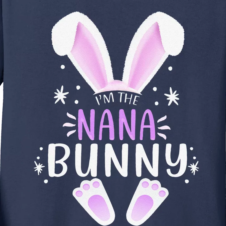 I'm The Nana Bunny Easter Day Bunny Family Matching Style Kids Long Sleeve Shirt