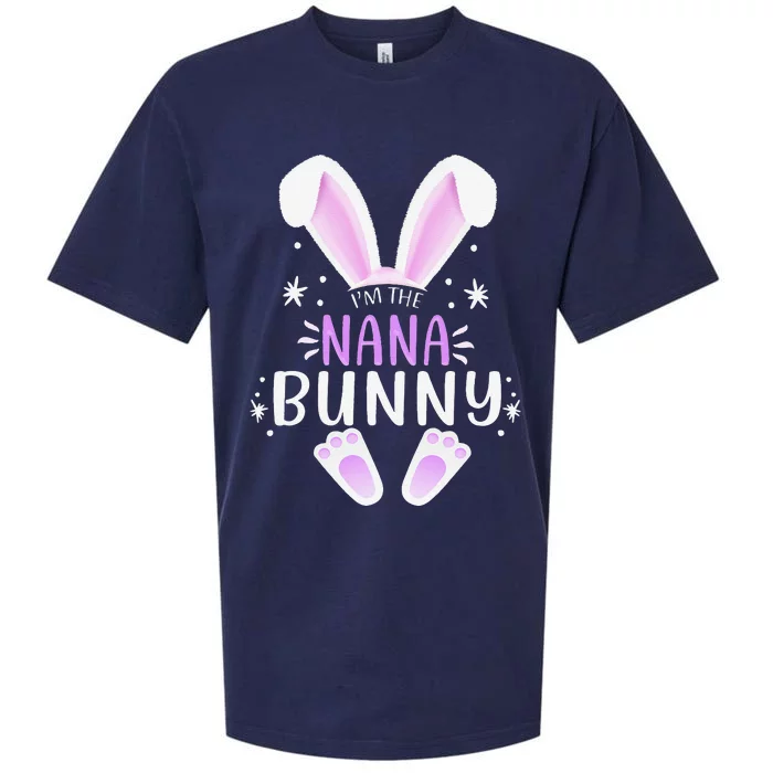 I'm The Nana Bunny Easter Day Bunny Family Matching Style Sueded Cloud Jersey T-Shirt