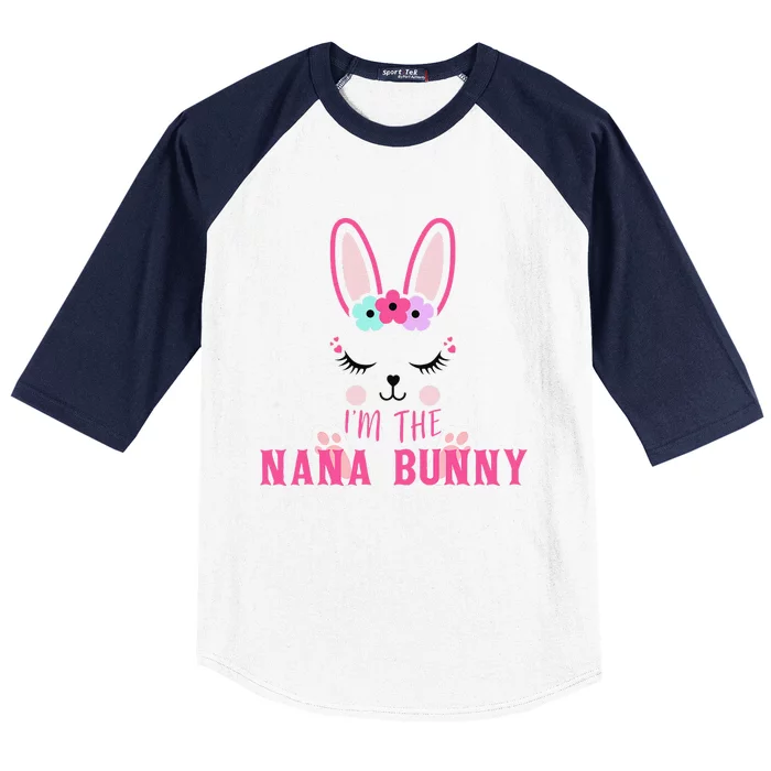 I'm The Nana Bunny MIMI Easter Bunny Costume Easter Baseball Sleeve Shirt