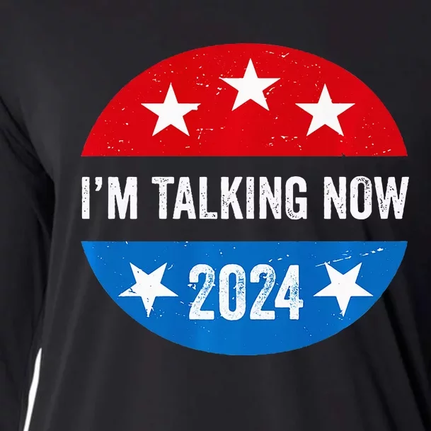 IM Talking Now Does That Sound Familiar 2024 Election Trump Premium Cooling Performance Long Sleeve Crew