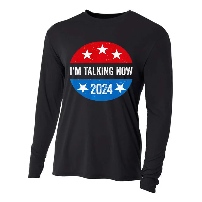 IM Talking Now Does That Sound Familiar 2024 Election Trump Premium Cooling Performance Long Sleeve Crew