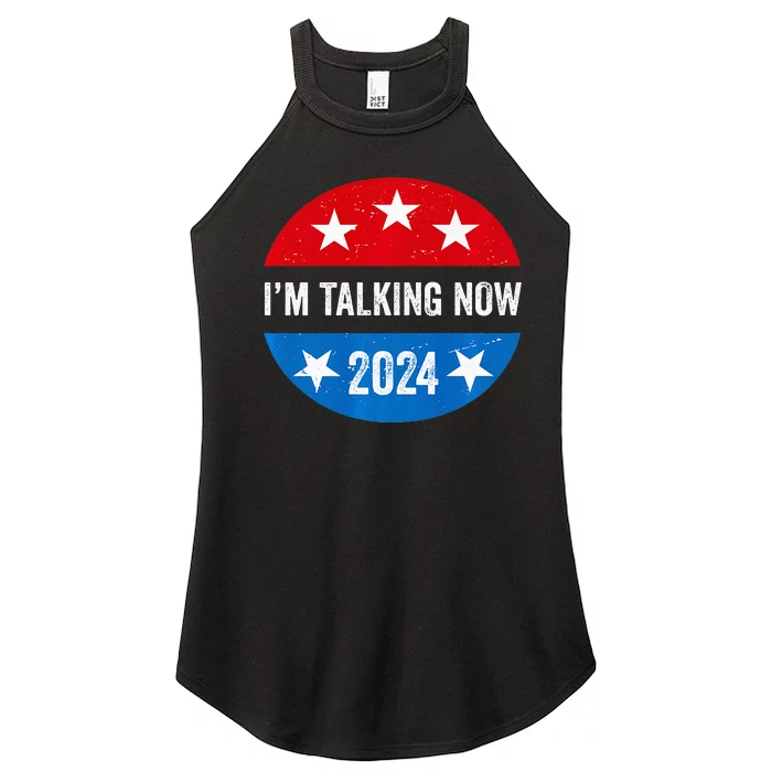 IM Talking Now Does That Sound Familiar 2024 Election Trump Premium Women’s Perfect Tri Rocker Tank