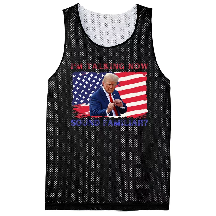 IM Talking Now Sounds Familiar Trump Kamala 2024 Mesh Reversible Basketball Jersey Tank