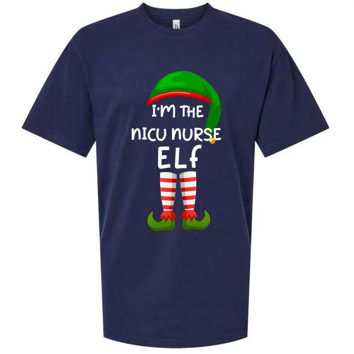 Im The Nicu Nurse Elf Funny Elf Family Matching Christmas Gift Sueded Cloud Jersey T-Shirt