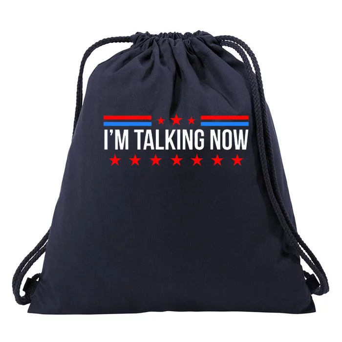 IM Talking Now Elections 2024 Democrat Republican Drawstring Bag