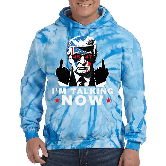 IM Talking Now Trump President Debate 2024 Tie Dye Hoodie