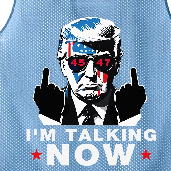 IM Talking Now Trump President Debate 2024 Mesh Reversible Basketball Jersey Tank