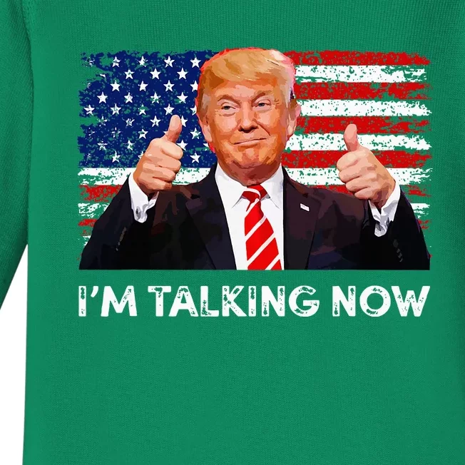 IM Talking Now Trump Debate Zinger Baby Long Sleeve Bodysuit