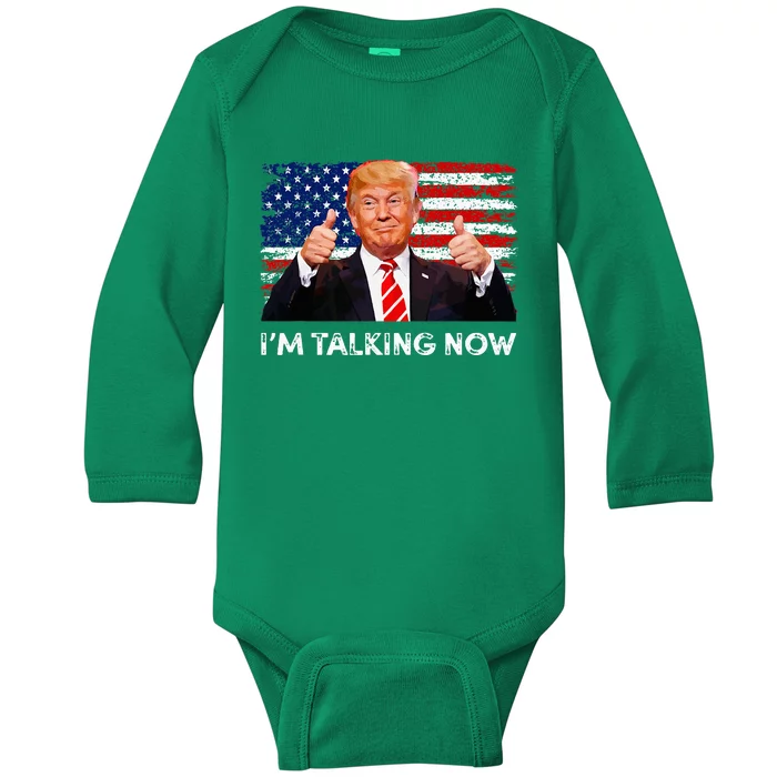 IM Talking Now Trump Debate Zinger Baby Long Sleeve Bodysuit