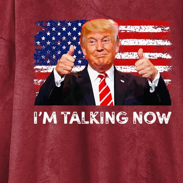 IM Talking Now Trump Debate Zinger Hooded Wearable Blanket