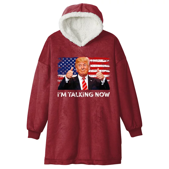 IM Talking Now Trump Debate Zinger Hooded Wearable Blanket