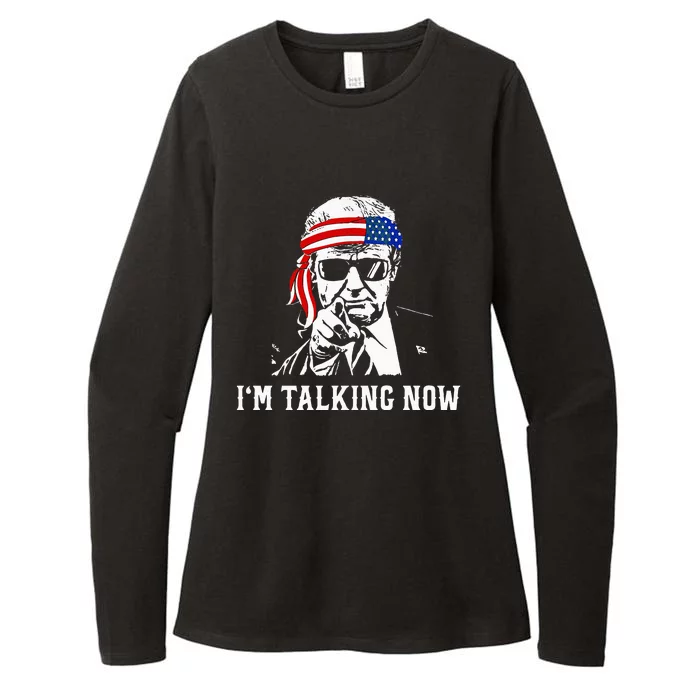 IM Talking Now Donald Trump Wait A Minute IM Talking Now Womens CVC Long Sleeve Shirt