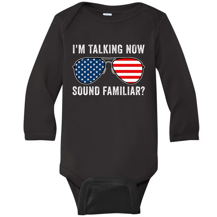 IM Talking Now. Sound Familiar Baby Long Sleeve Bodysuit