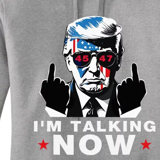 IM Talking Now Trump President Debate 2024 Women's Pullover Hoodie