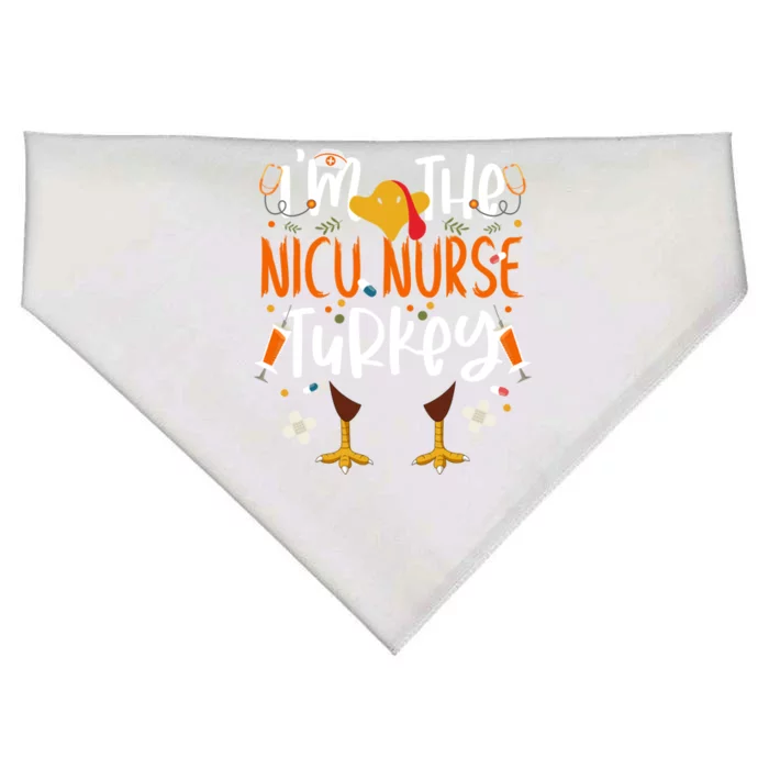 Im The Nicu Nurse Turkey Turkey Nicu Nurse Thanksgiving Gift USA-Made Doggie Bandana