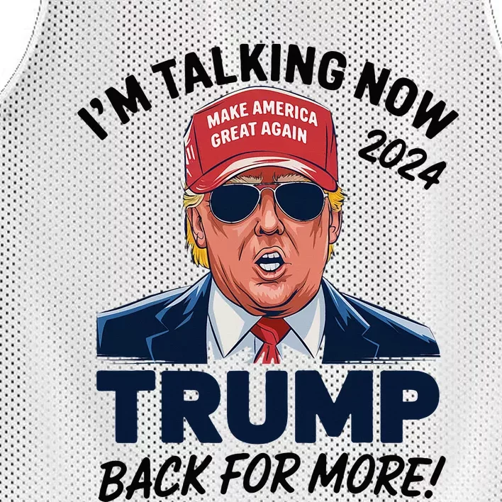 IM Talking Now Does That Sound Familiar Trump 2024 Mesh Reversible Basketball Jersey Tank