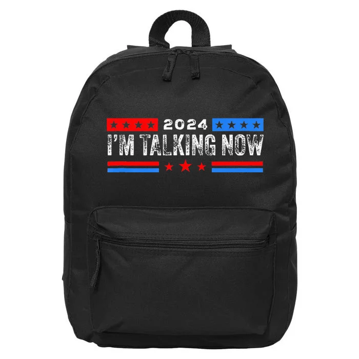 IM Talking Now Elections 2024 Democrat Republican 16 in Basic Backpack