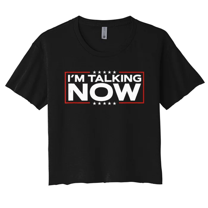 IM Talking Now Elections 2024 Democrat Republican Women's Crop Top Tee