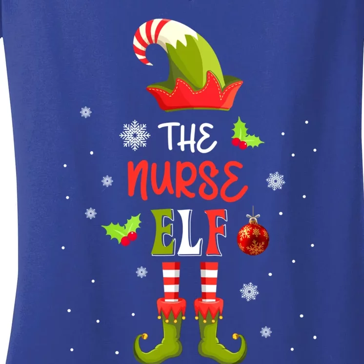 Im The Nurse Elf Hat Christmas Nurse Lover Cool Gift Women's V-Neck T-Shirt