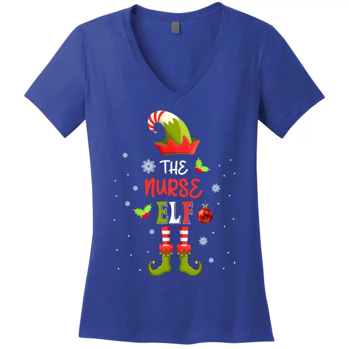 Im The Nurse Elf Hat Christmas Nurse Lover Cool Gift Women's V-Neck T-Shirt