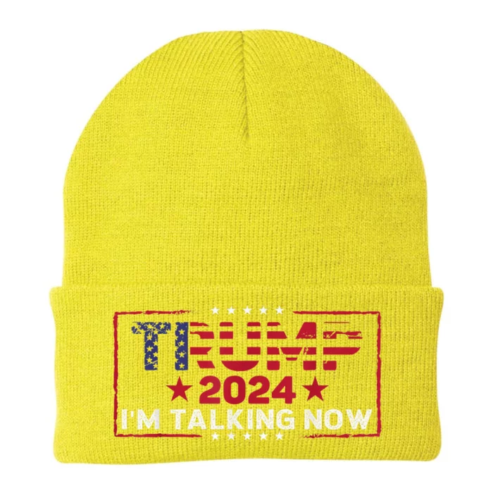 IM Talking Now Does That Sound Familiar Trump 2024 Knit Cap Winter Beanie