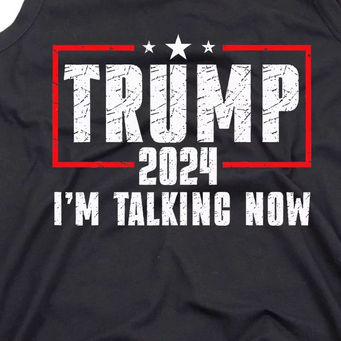 Im Talking Now Funny Donald Trump Kamala Harris Joe Biden Tank Top