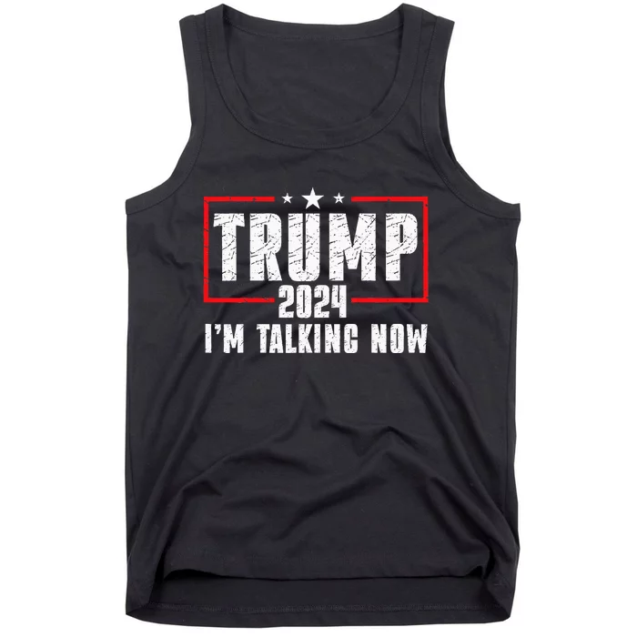 Im Talking Now Funny Donald Trump Kamala Harris Joe Biden Tank Top