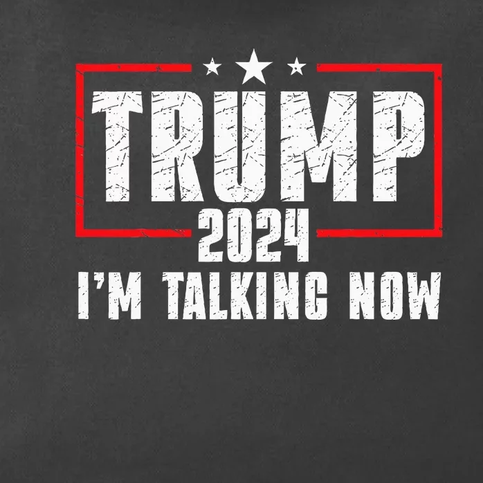 Im Talking Now Funny Donald Trump Kamala Harris Joe Biden Zip Tote Bag