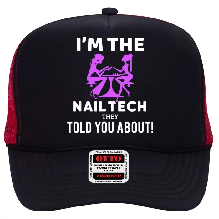 IM The Nail Tech High Crown Mesh Trucker Hat