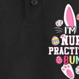 IM The Nurse Practitioner Bunny Happy Easter Day Dry Zone Grid Performance Polo