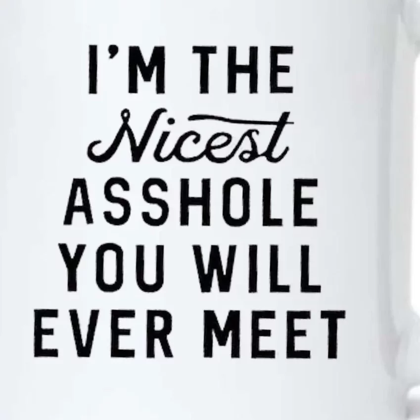 I'm The Nicest Asshole You Will Ever Meet Black Color Changing Mug