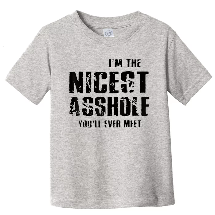 Im The Nicest Asshole Youll Ever Meet Toddler T-Shirt