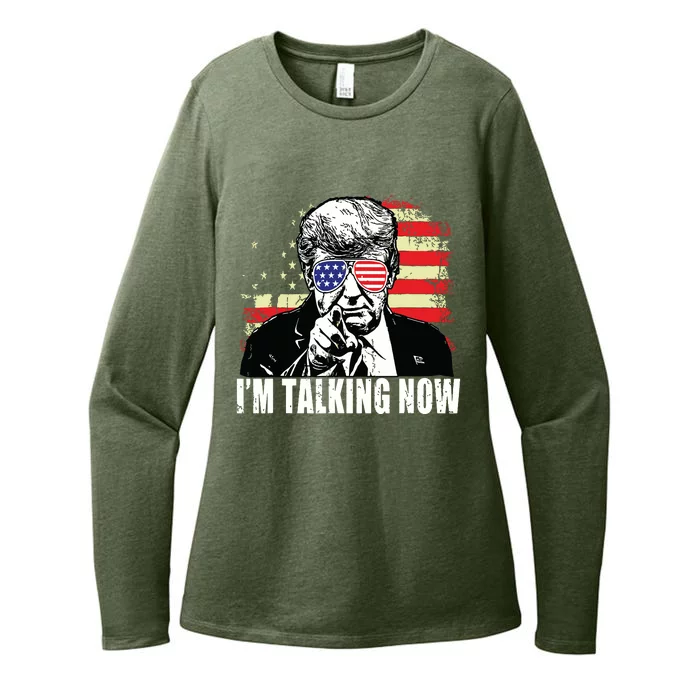 IM Talking Now Womens CVC Long Sleeve Shirt