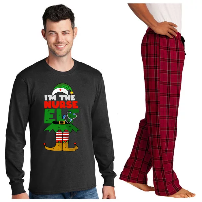 Im The Nurse Elf Cute Christmas Nurse Gear For Parties Gift Long Sleeve Pajama Set