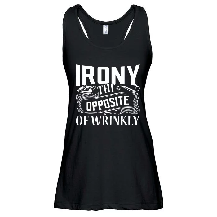 Irony The Opposite Of Wrinkly Ladies Essential Flowy Tank