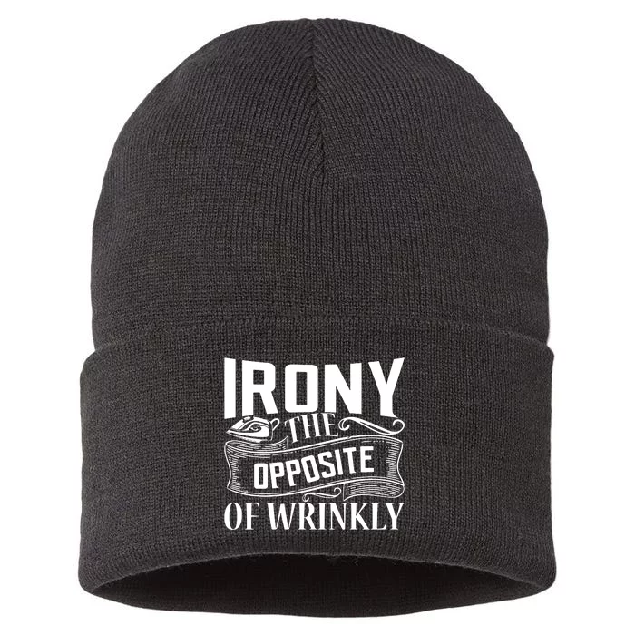 Irony The Opposite Of Wrinkly Sustainable Knit Beanie