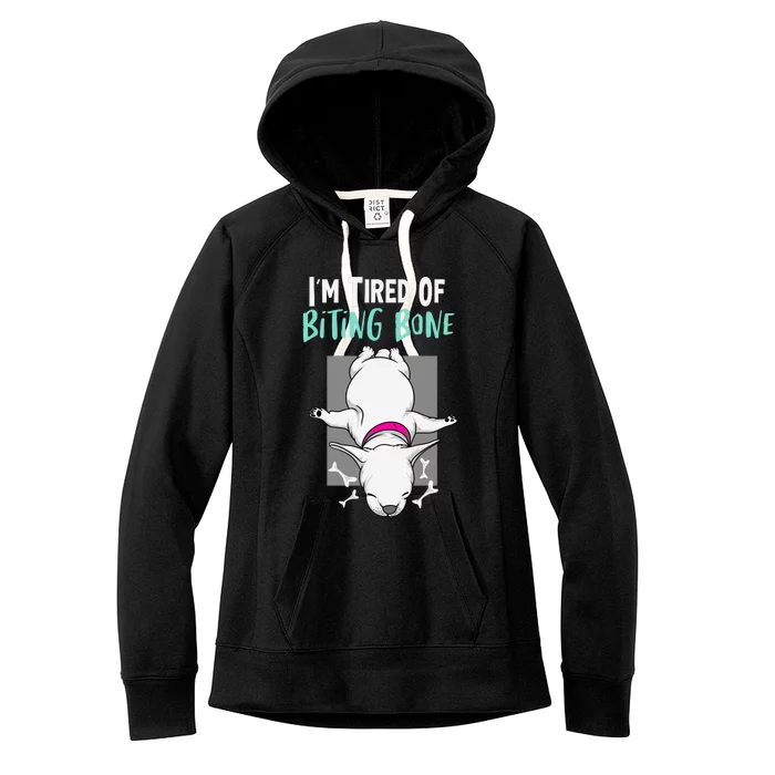 Im Tired Of Bitting Bone Women's Fleece Hoodie