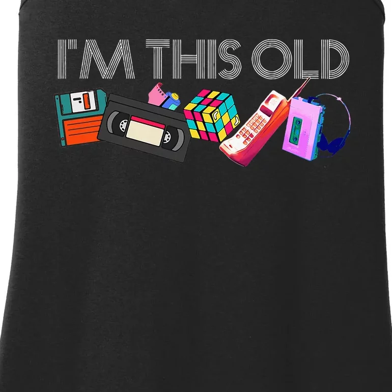 IM This Old 80s Technology Icons 1980s Birthday Ladies Essential Tank