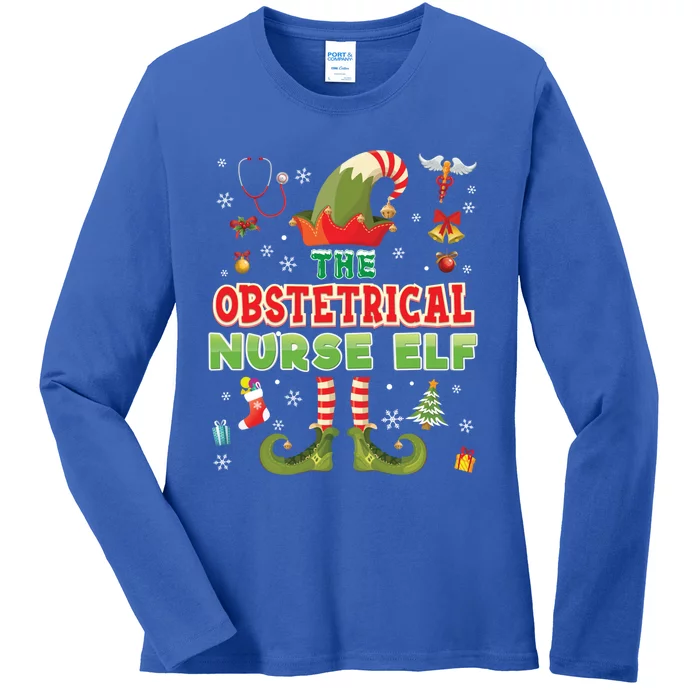 Im The Obstetrical Nurse Elf Christmas Suit Sweater Ugly Gift Ladies Long Sleeve Shirt