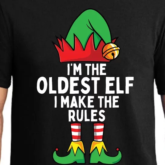 Im The Oldest Elf Matching Family Christmas Pajama Set