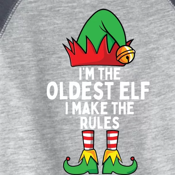 Im The Oldest Elf Matching Family Christmas Toddler Fine Jersey T-Shirt