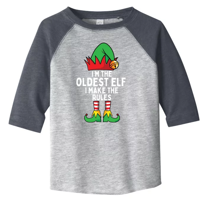 Im The Oldest Elf Matching Family Christmas Toddler Fine Jersey T-Shirt