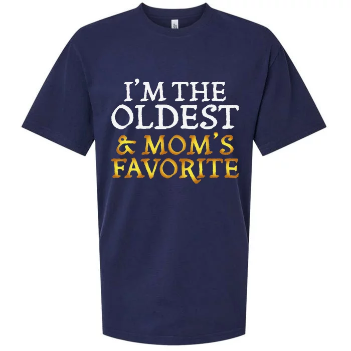 IM The Oldest And MomS Favorite Funny Sibling Sueded Cloud Jersey T-Shirt