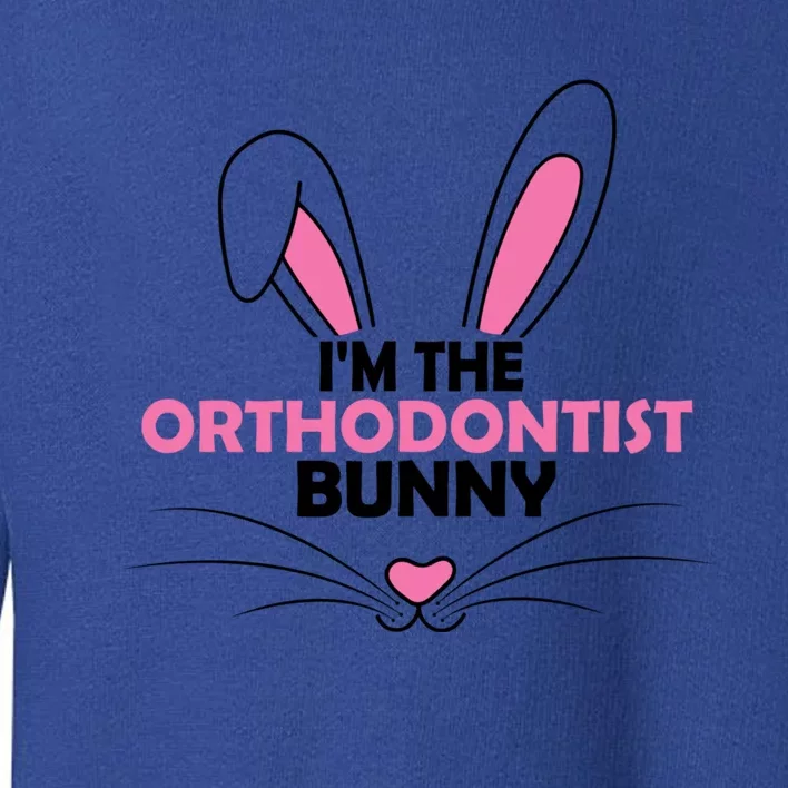 I'm The Orthodontist Bunny Graphic Cute Easter Day Costume Gift Toddler Sweatshirt